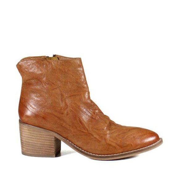 NEW DIBA TRUE Leather Hel Lina Heel Booties Cuoio for women 462mn - Picture 10 of 12